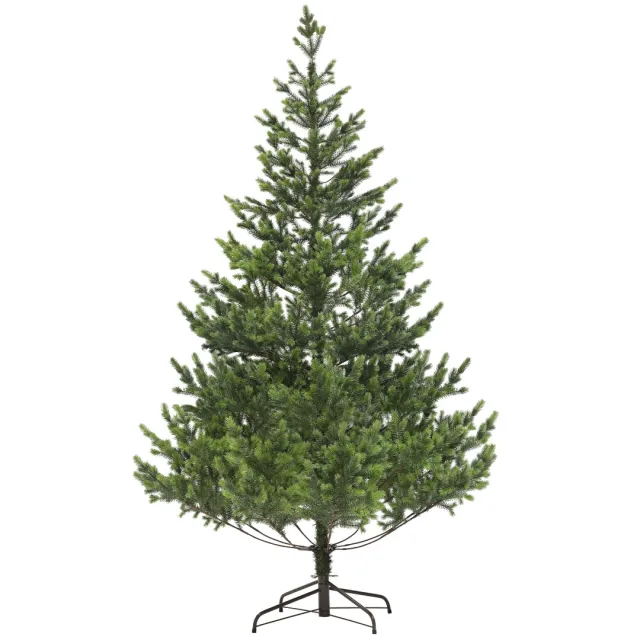 HOMCOM 7ft Artificial Christmas Tree, Sparse Realistic Cedar Tree With 2901 Tips, Easy Assembly, Hinged Xmas Tree For Home Office Holiday, Green ... - Shop at LoveMi