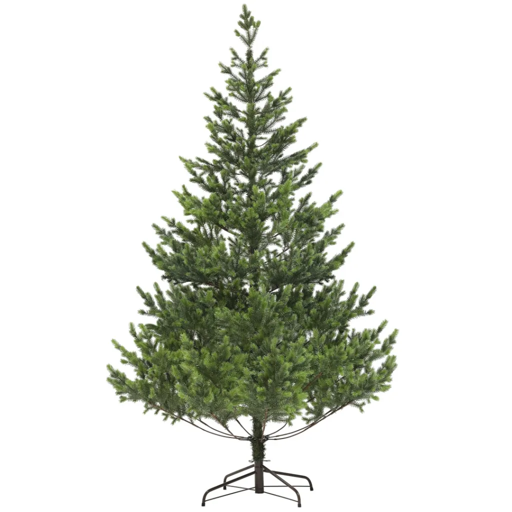 HOMCOM 7ft Artificial Christmas Tree, Sparse Realistic Cedar Tree With 2901 Tips, Easy Assembly, Hinged Xmas Tree For Home Office Holiday, Green - ...