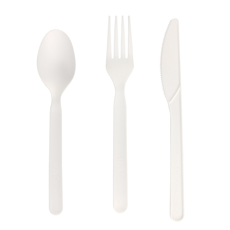 Title 1, Disposable PLA Knife Fork And Spoon Tableware Set