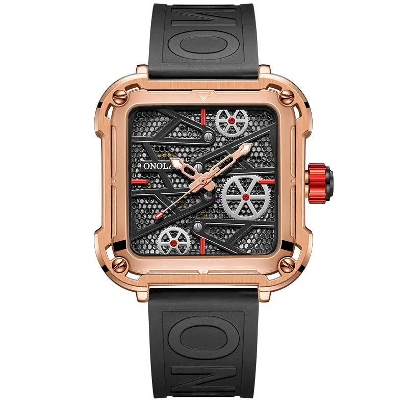 Fashion Mens Watch ONOLA Hollow Full Automatic
