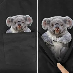 Men's T Shirt Fashion Brand Summer Pocket Despise Cat - I-Xs - View 1