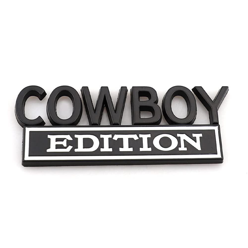 2pack Cowboy Edition Emblems, Seabee Emblem 3D Badge Decal Car Truck SUV,Refrigerator Sticker,Window Display Stickers,Bicycles, Laptops, Fridges