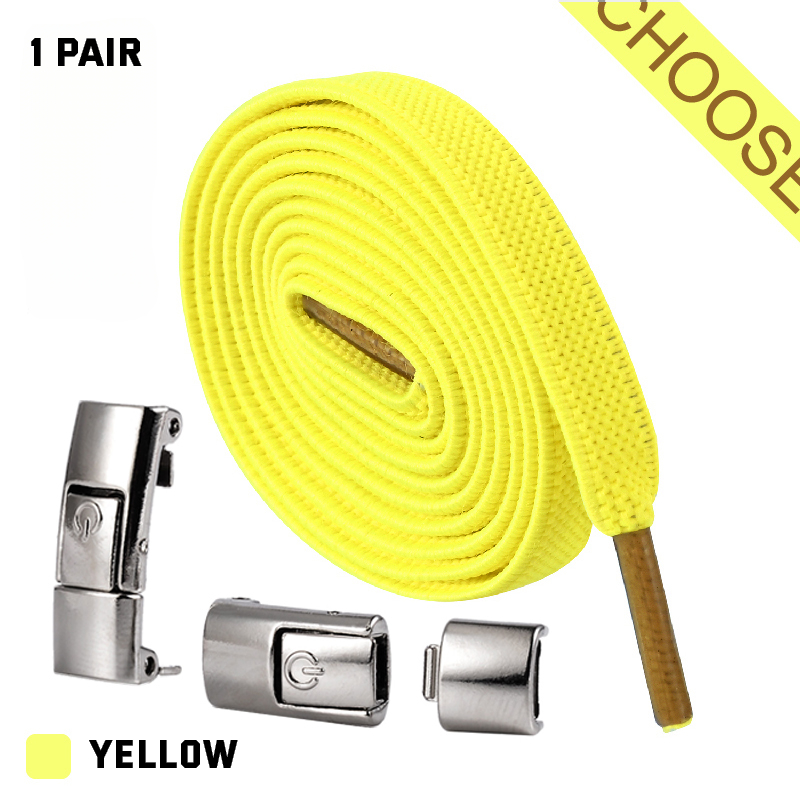 Lacci per scarpe Press Lock senza lacci elastici sneaker 8 mm allargati piatti senza lacci - Foto 40 di 40