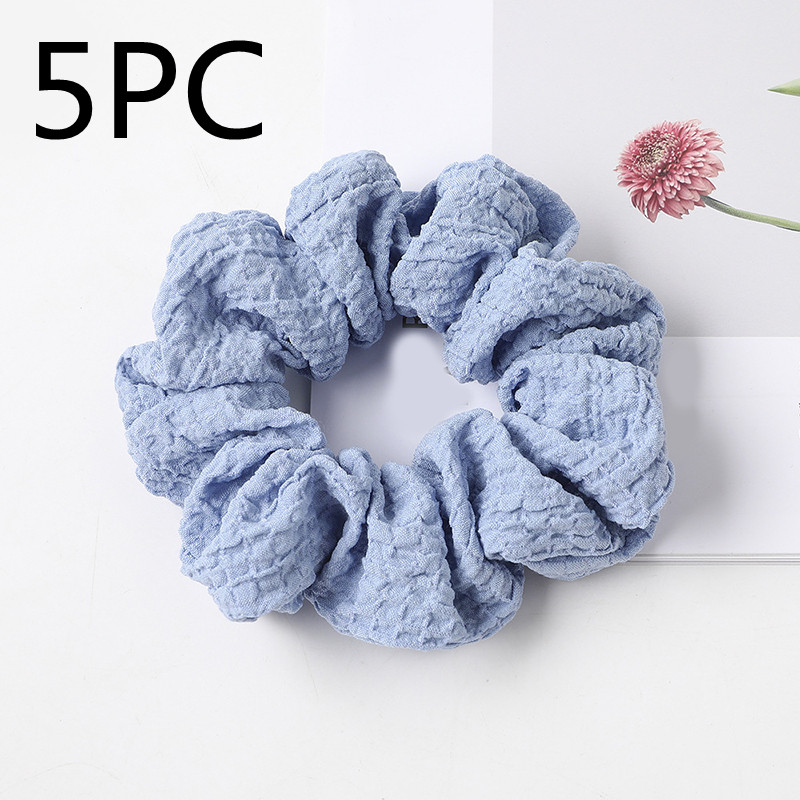 Puff large intestine hair circle fabric in Blue 5PC