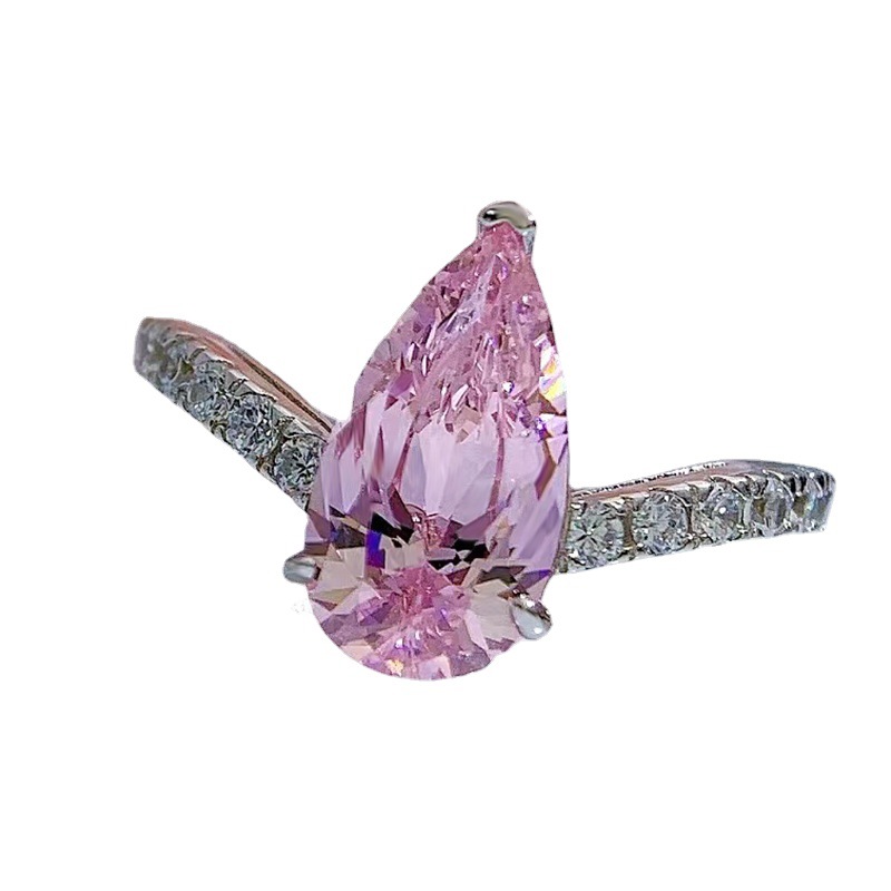 Ring Women's Hand-length Engagement Proposal High Carbon Diamond Design