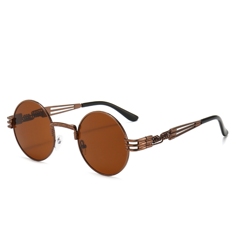 Title 8, Steampunk Sunglasses Round Frame Personality Tr...