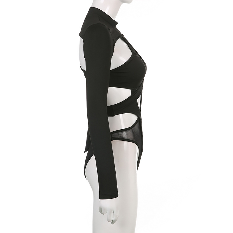 Women's Cross-cut Open-back Tie One-piece - Image 7