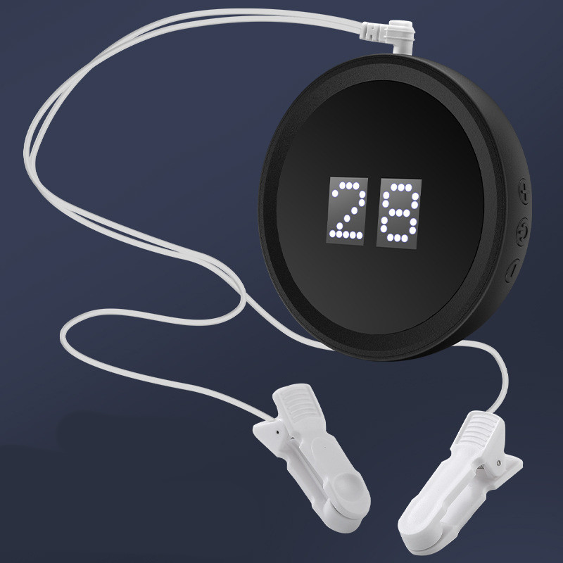 Microcurrent ear hook sleep aid available in black and green color options