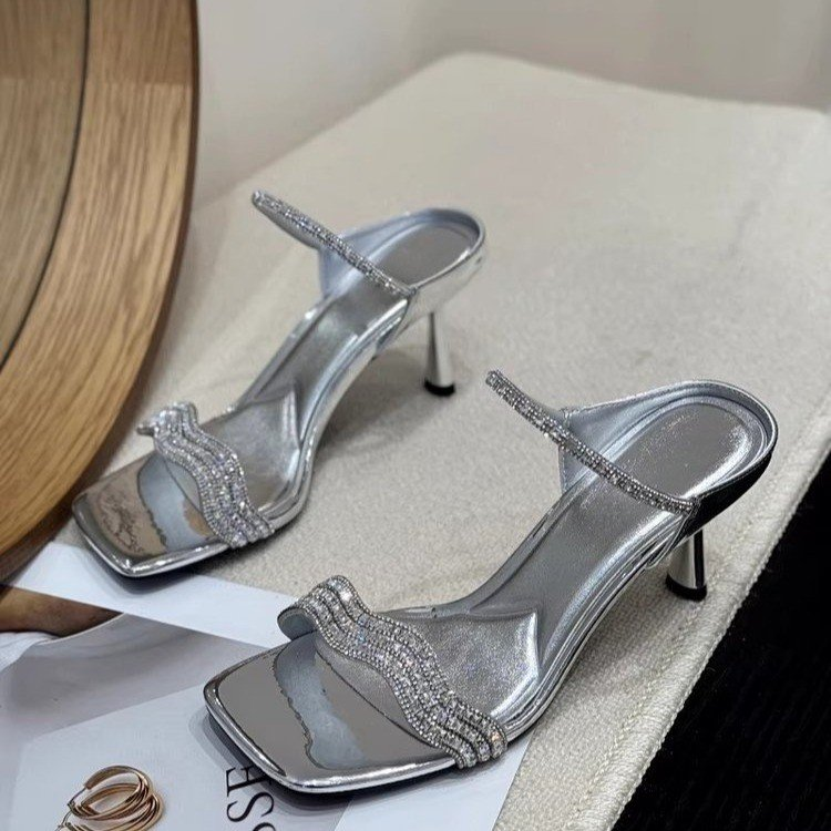 Rhinestone One-Strap Sandals, picture 2 of 2