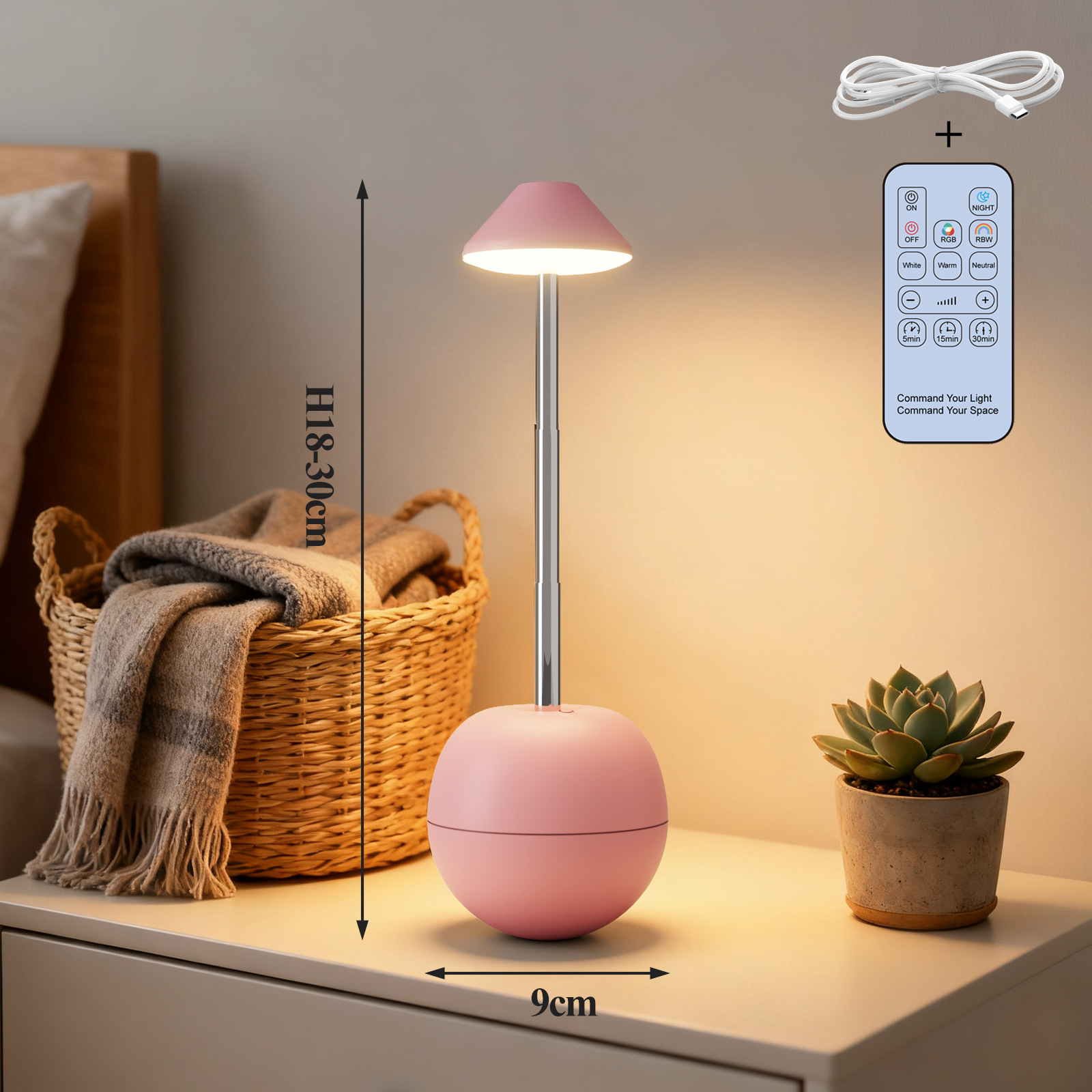 Rechargeable LED Table Lamp, picture 4 of 7