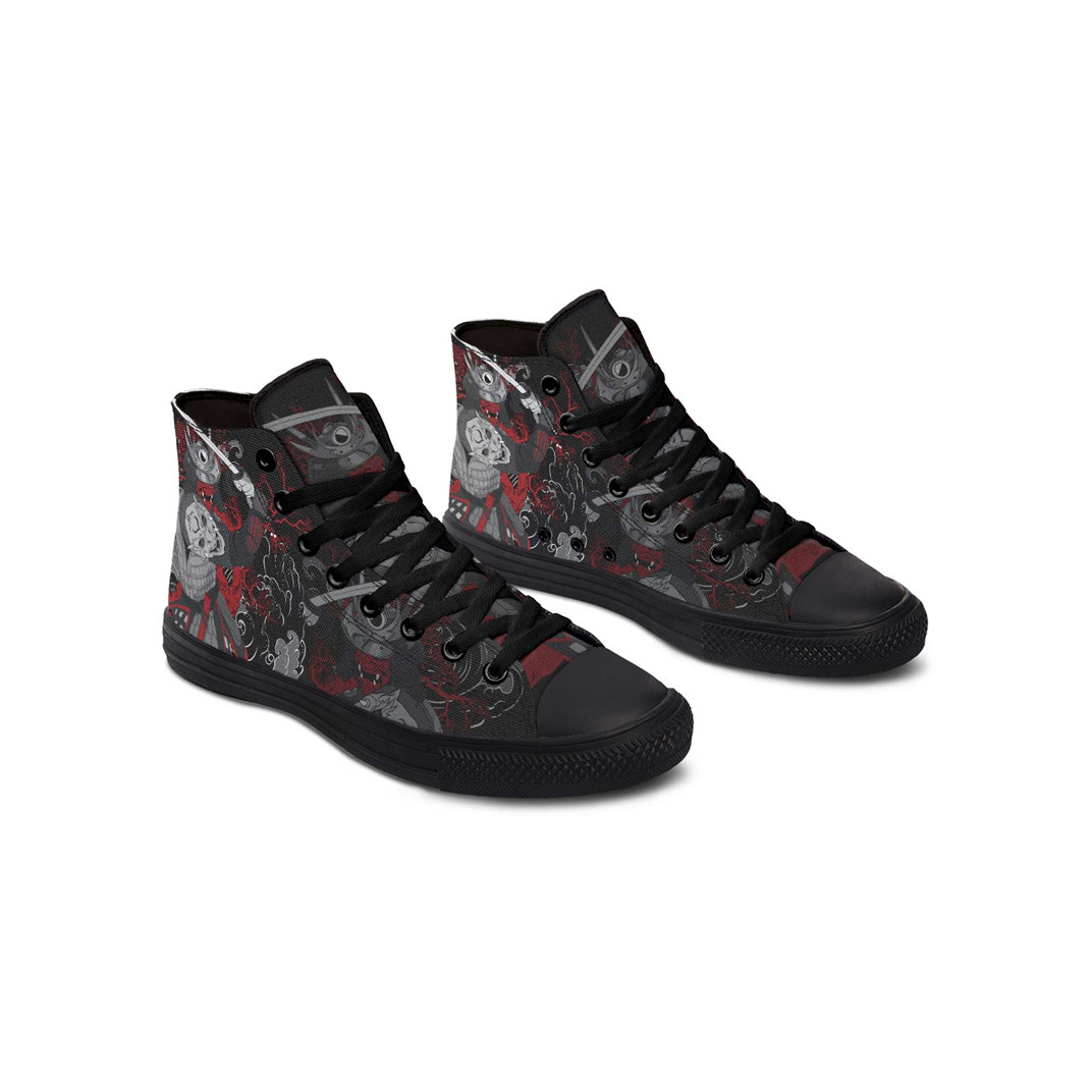 Fashion Printed Couple High Top Canvas Shoes