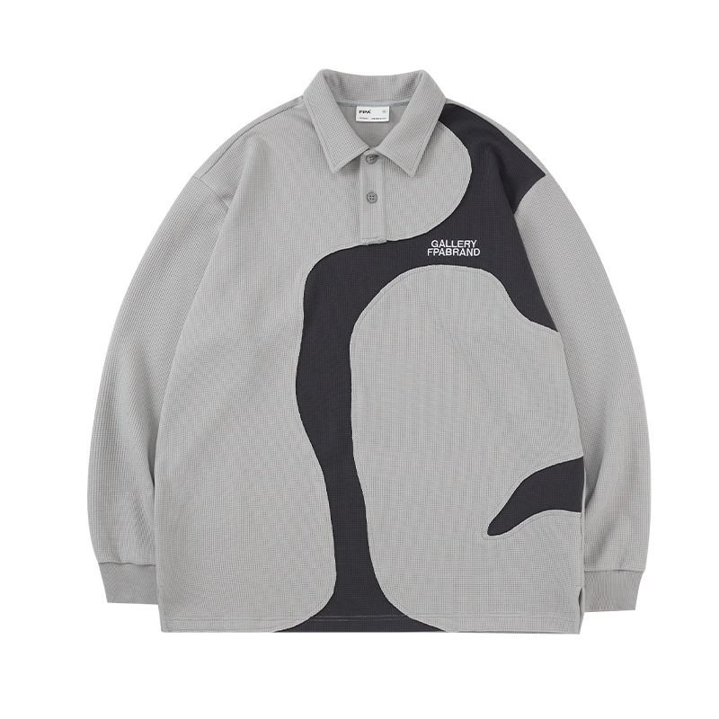 Panel Long-sleeved POLO Contrast And Simple Design
