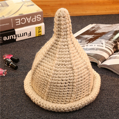 Hat Female Winter Korean Coarse Tide Handmade Warm Knitted Wool Hat