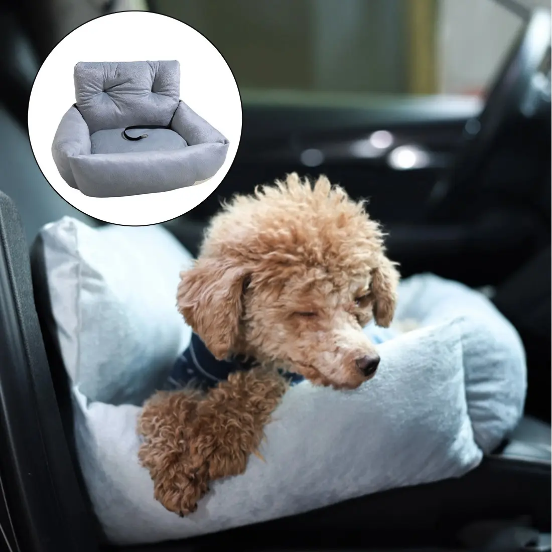 Dog Car Booster Seat Soft Plush Travel