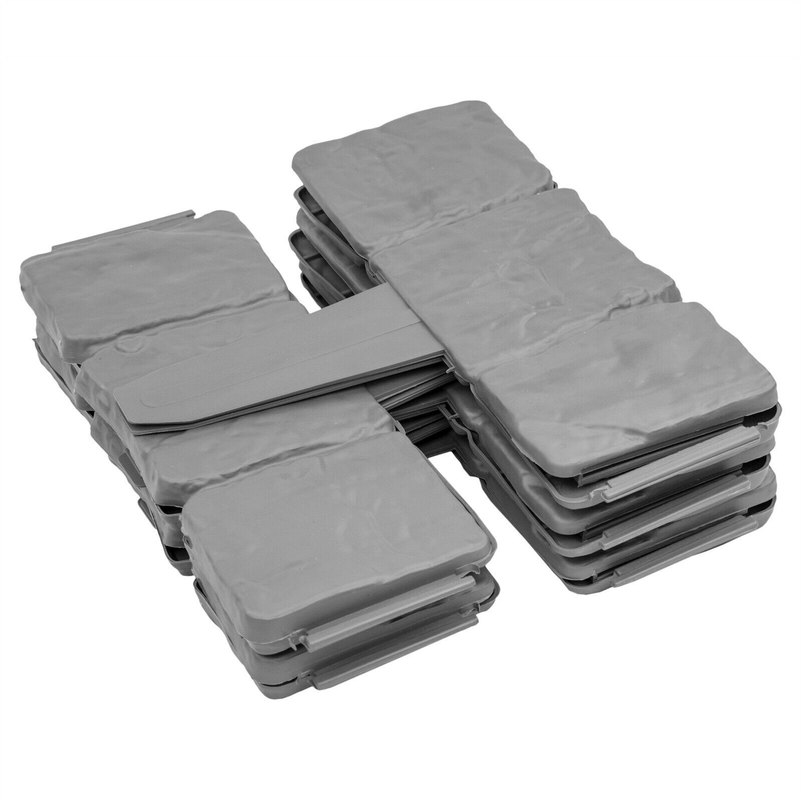 50 Pack Lawn Edging Cobbled Stone Effect Plastic Garden Hammer In Grey — image 2
