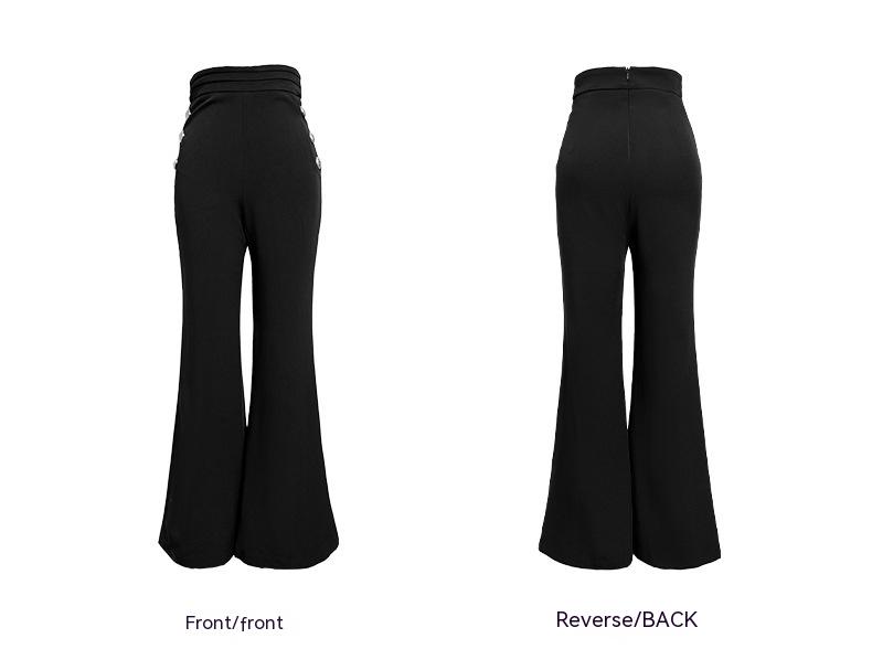 Title 13, Pantalon évasé blanc pour femmes, nouveau tempé...