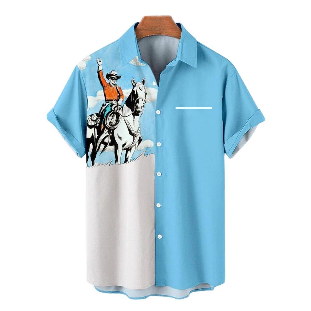 Title 1, Mens Beach Hawaiian Print Short Sleeve Shirt. ...