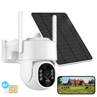 4G Rechargeable Battery PTZ CAMERA With 64GB Memory Card 4MP Dome Solar Camera CCTV Security 360 Degree Ip PTZ Camera