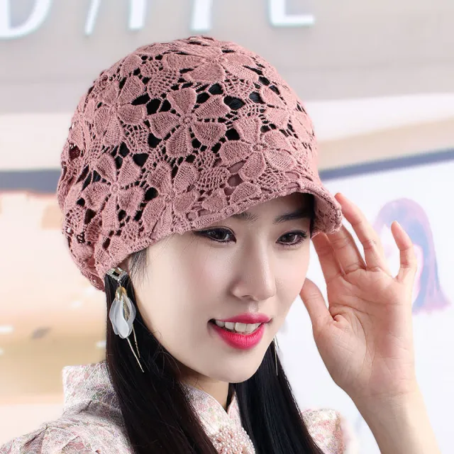 Fashion Short Cap Flower Ventilation Pink - Shop at LoveMi
