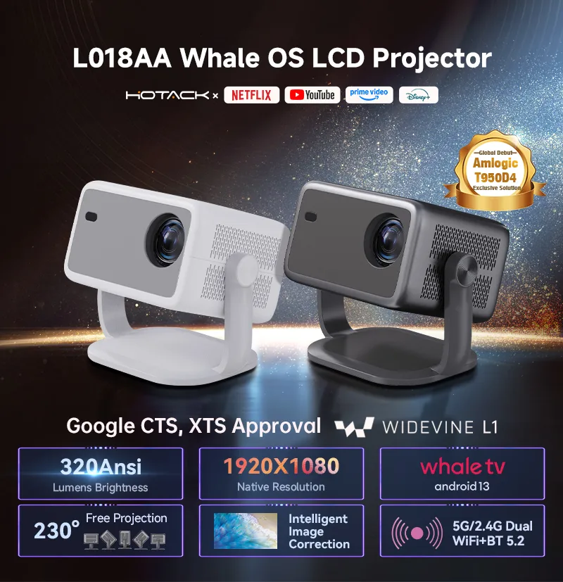 L018AA Whale OS LCD Projector 320 ANSI Lumens