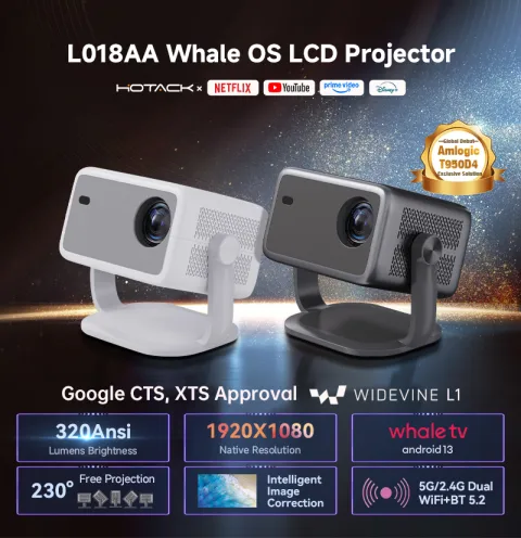 L018AA Whale OS LCD Projector 320 ANSI Lumens
