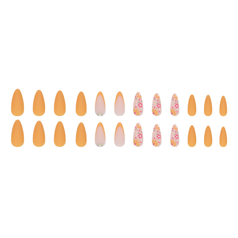 Round Head Almond Nail Matte Texture - Image 8