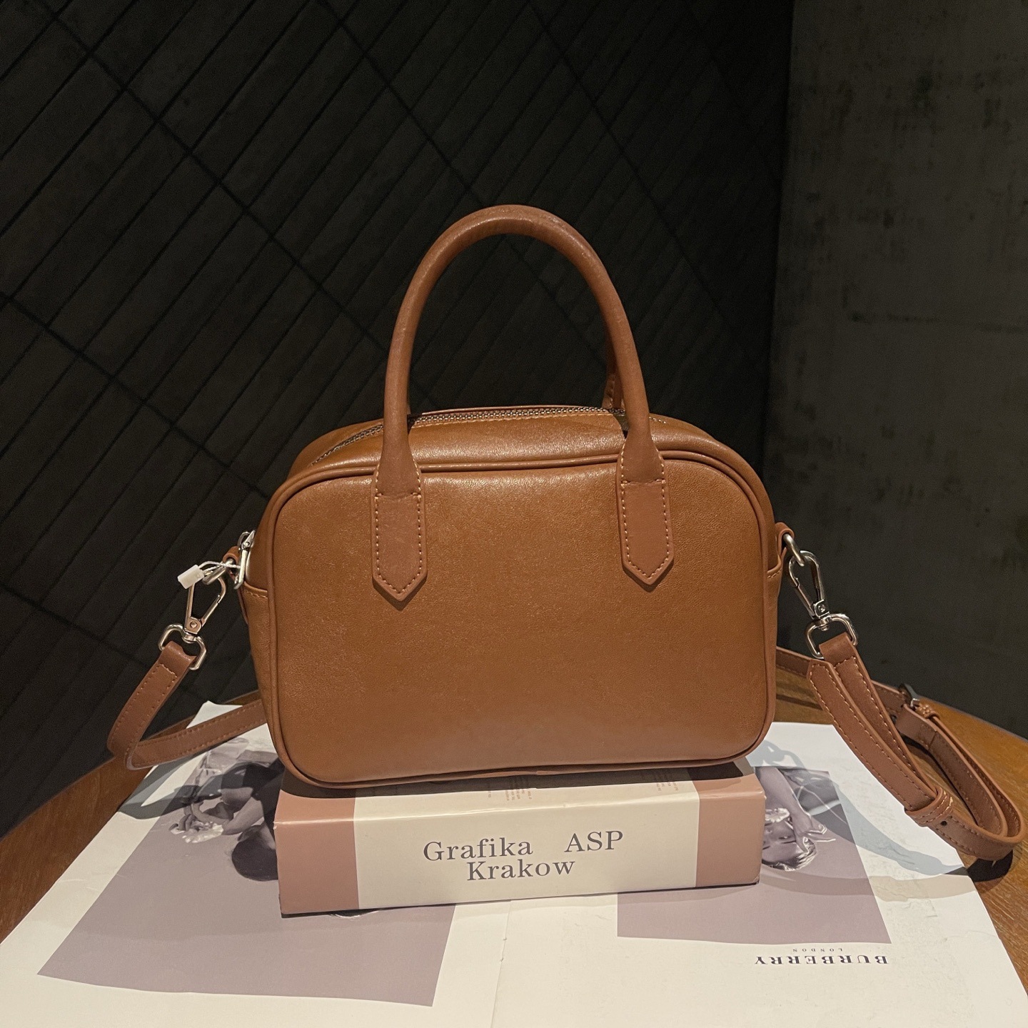 Sac bowling transfrontalier en cuir de première qualité – Image 4