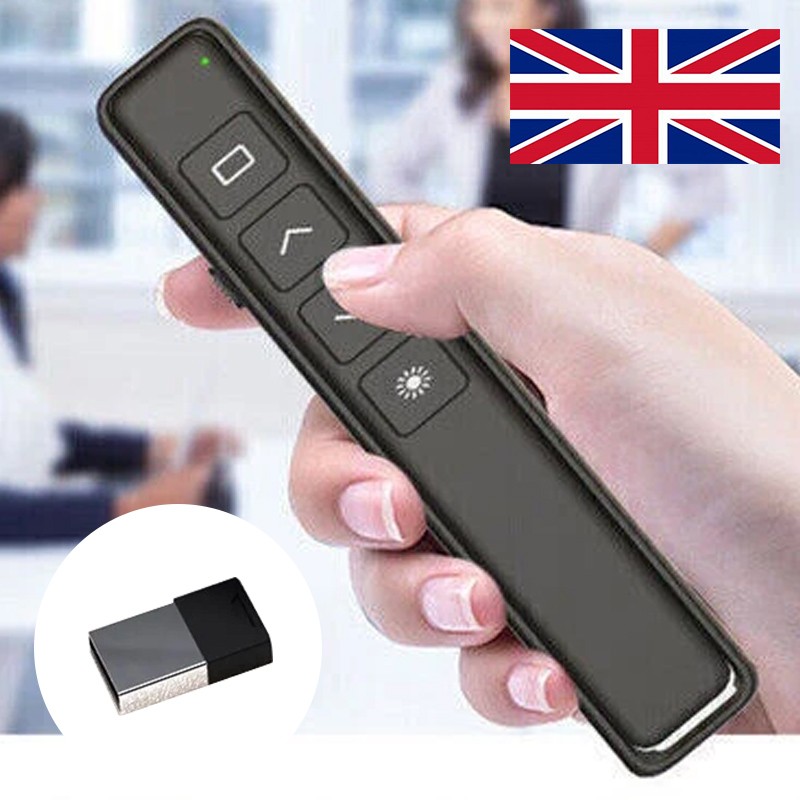 Powerpoint Clicker Presentation Remote Control Wireless USB PPT Presenter Pen W