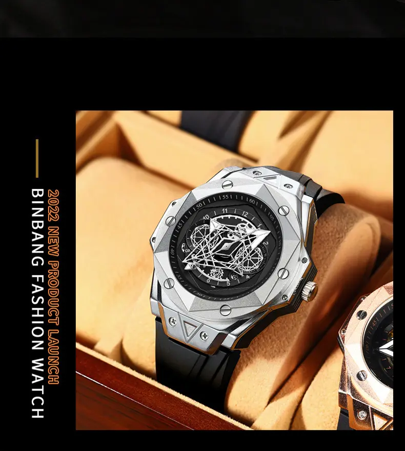 New Creative Fashion Men's Waterproof Silicone Quartz