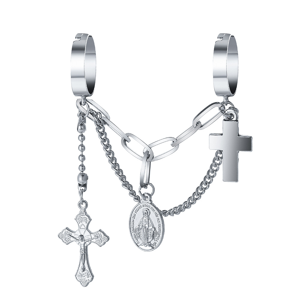 Personality Exaggerated Alloy Two-finger Chain Ring
