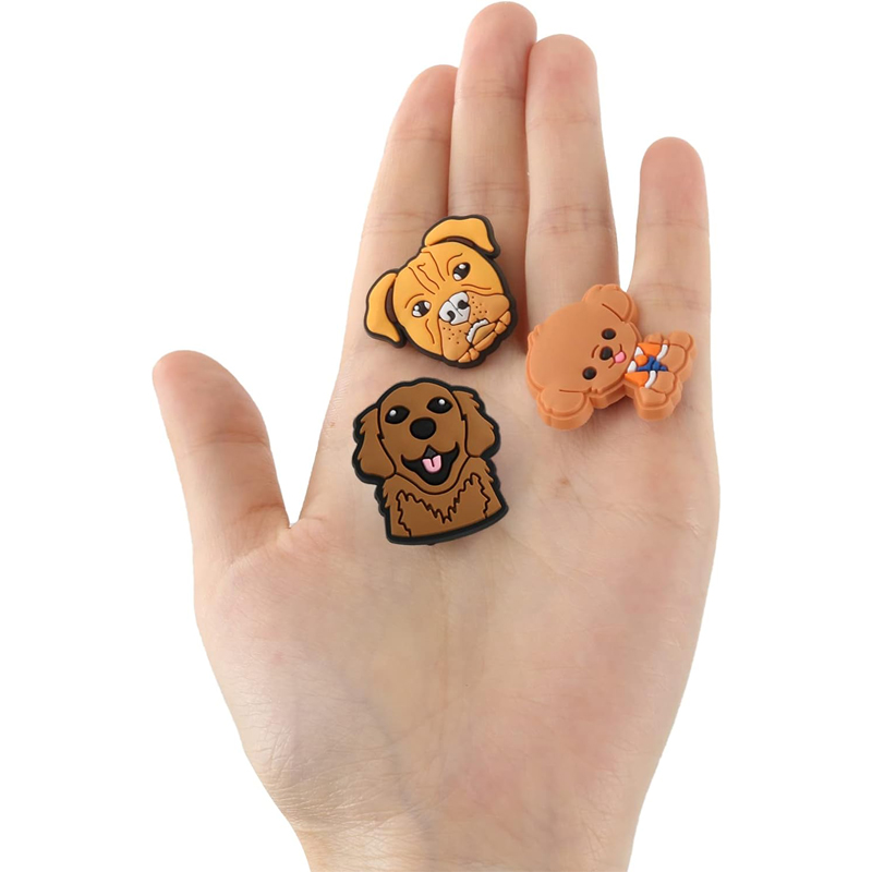 25pcs New Cartoon Animal Dog Series Hole Shoes, Flower Shoes, Buckle Accessories, Cute Garden Shoes Decoration