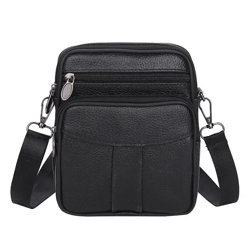 Men's Genuine Leather Messenger Top Layer Cowhide Shoulder Bag