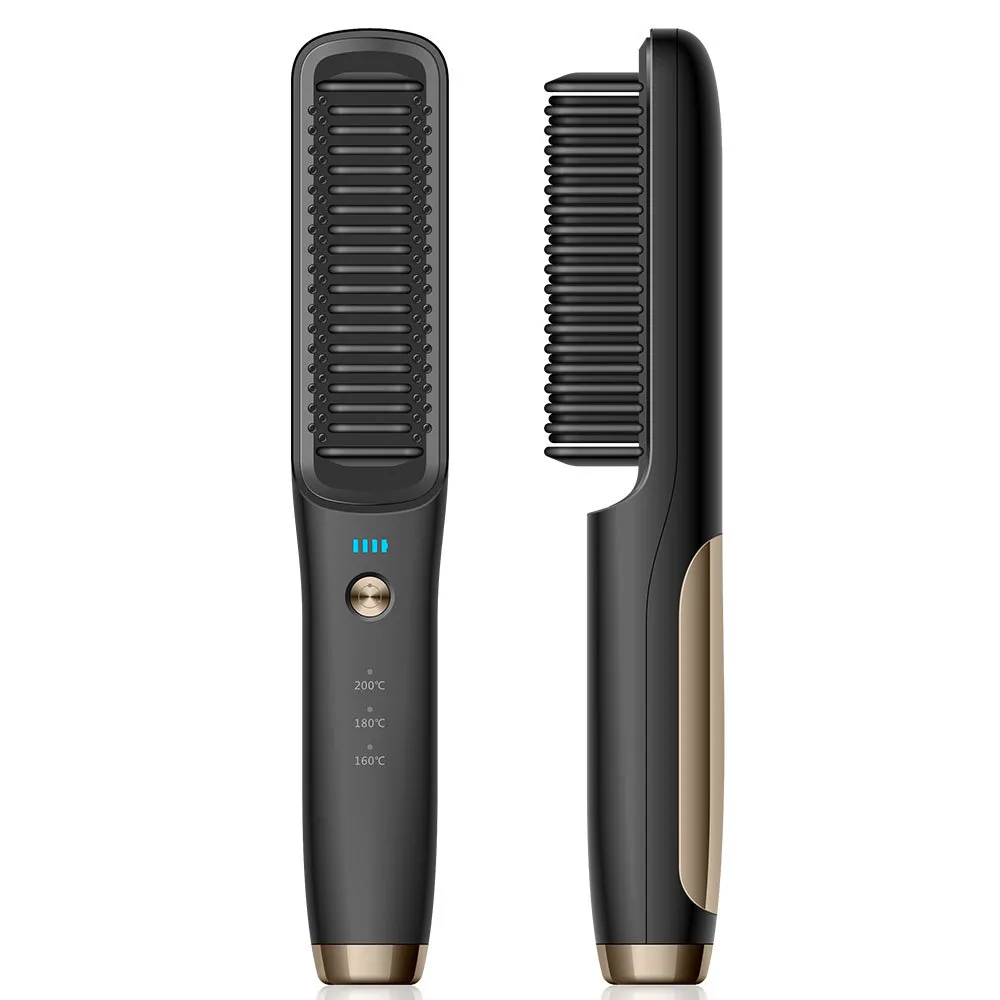 USB Portable Electric Hair Curler Home Wireless - Black