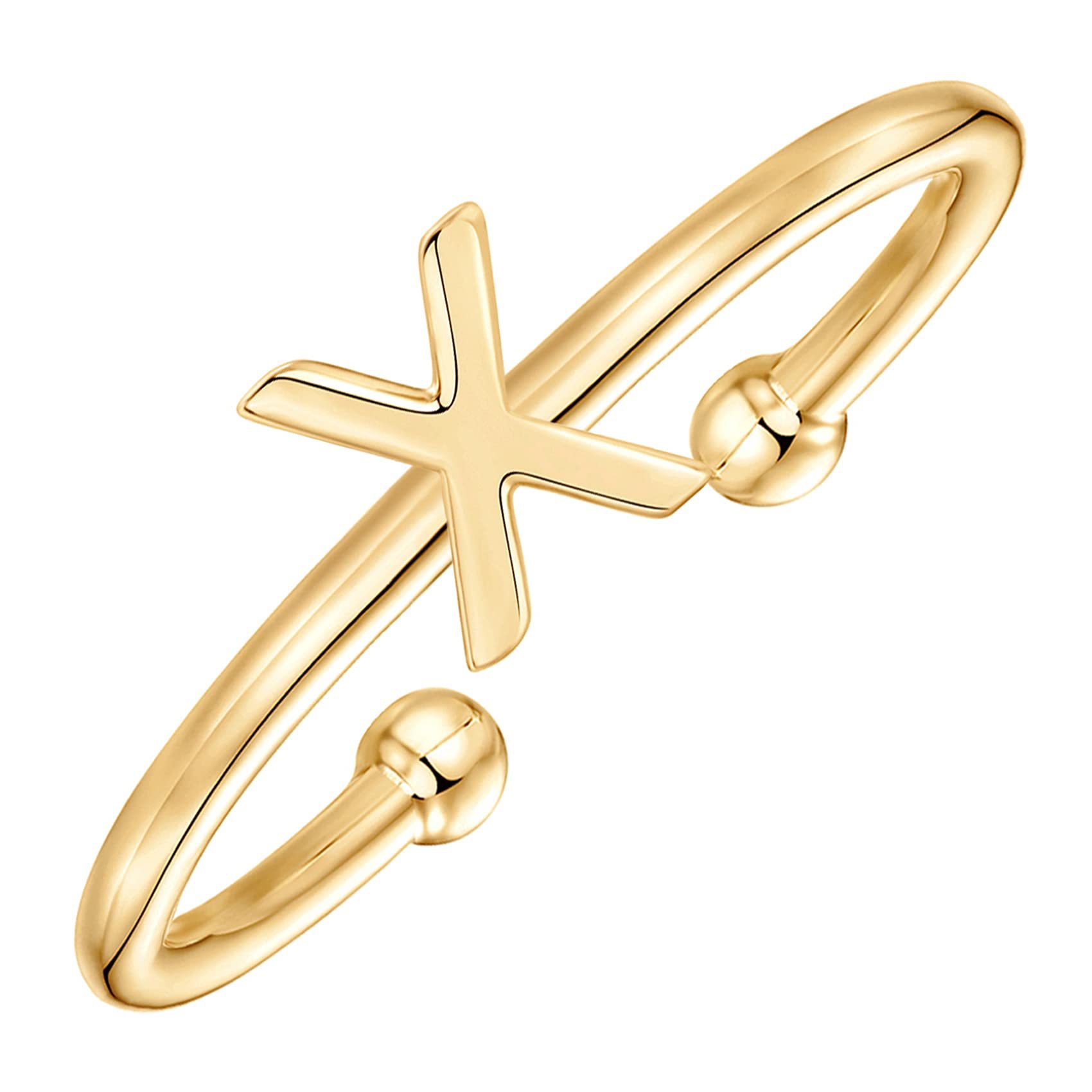 Title 6, Fashion Style Cutout Letter Ring