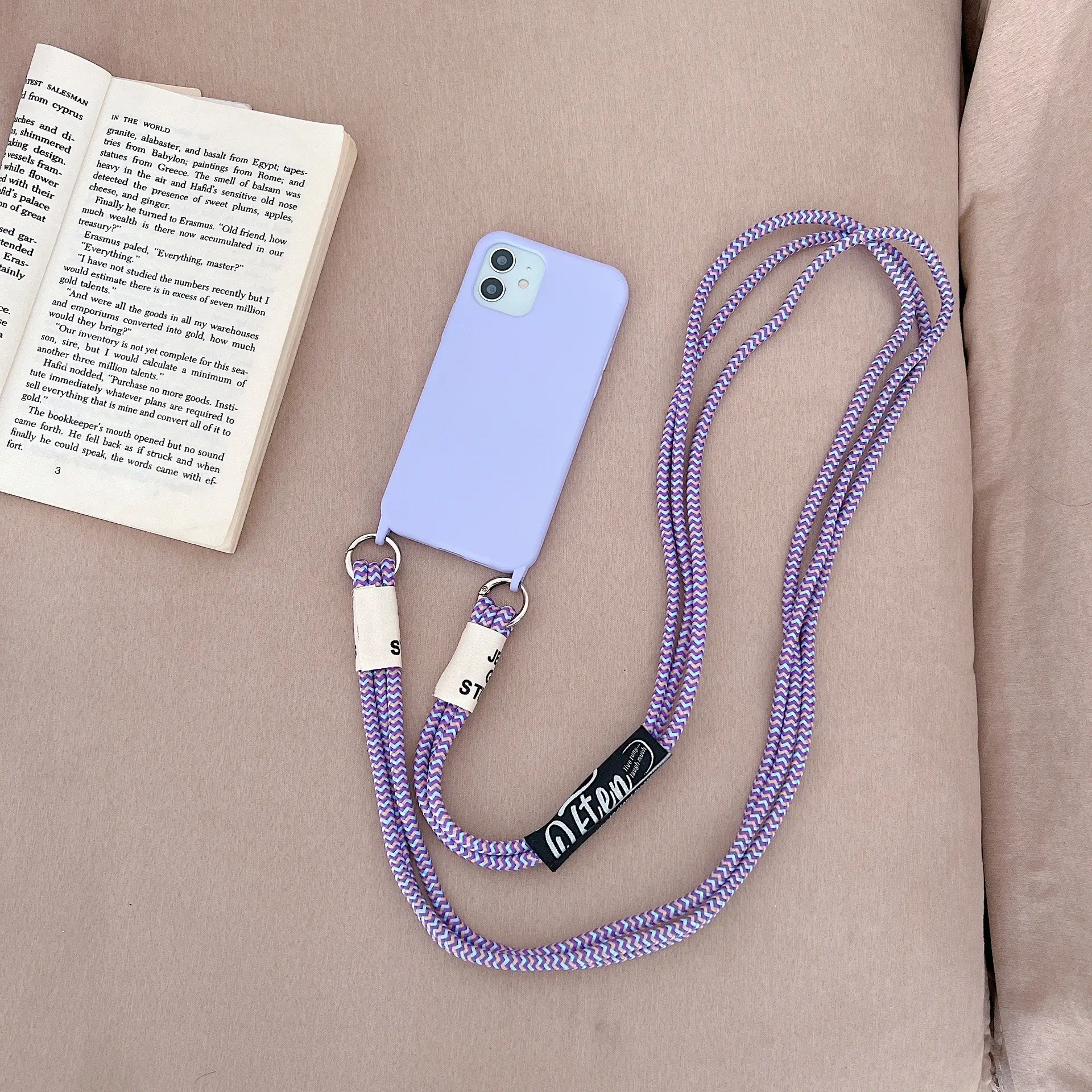 Long Diagonal Lanyard Liquid Silicone Phone Case