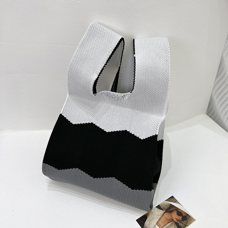 Knitted Colorful Knit Bucket Bag Handle