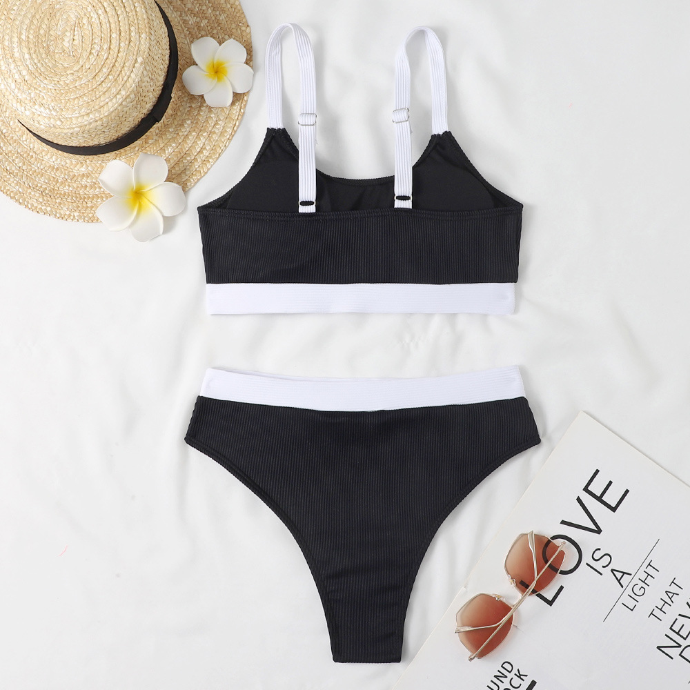 New Special Cloth Thread Sunken Stripe Bikini For Women - Image 10