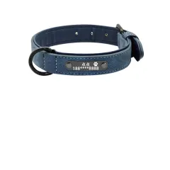 Dog Collar Lettering Anti-Lost Medium Dog Large Dog Small Dog Dog Collar Custom Pet - Blue - View 1