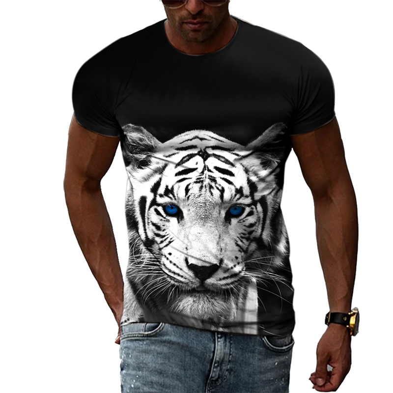 Title 9, European and American Tiger Print Short-sleeved...