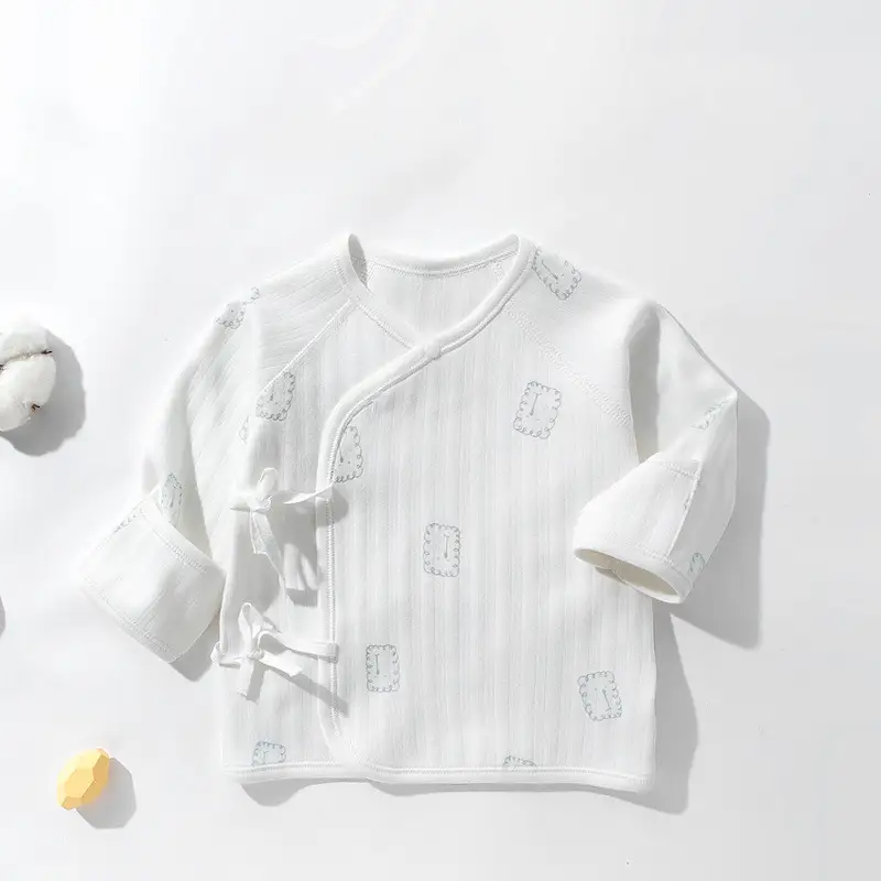 Baby Cotton Long Sleeve Half Back Top