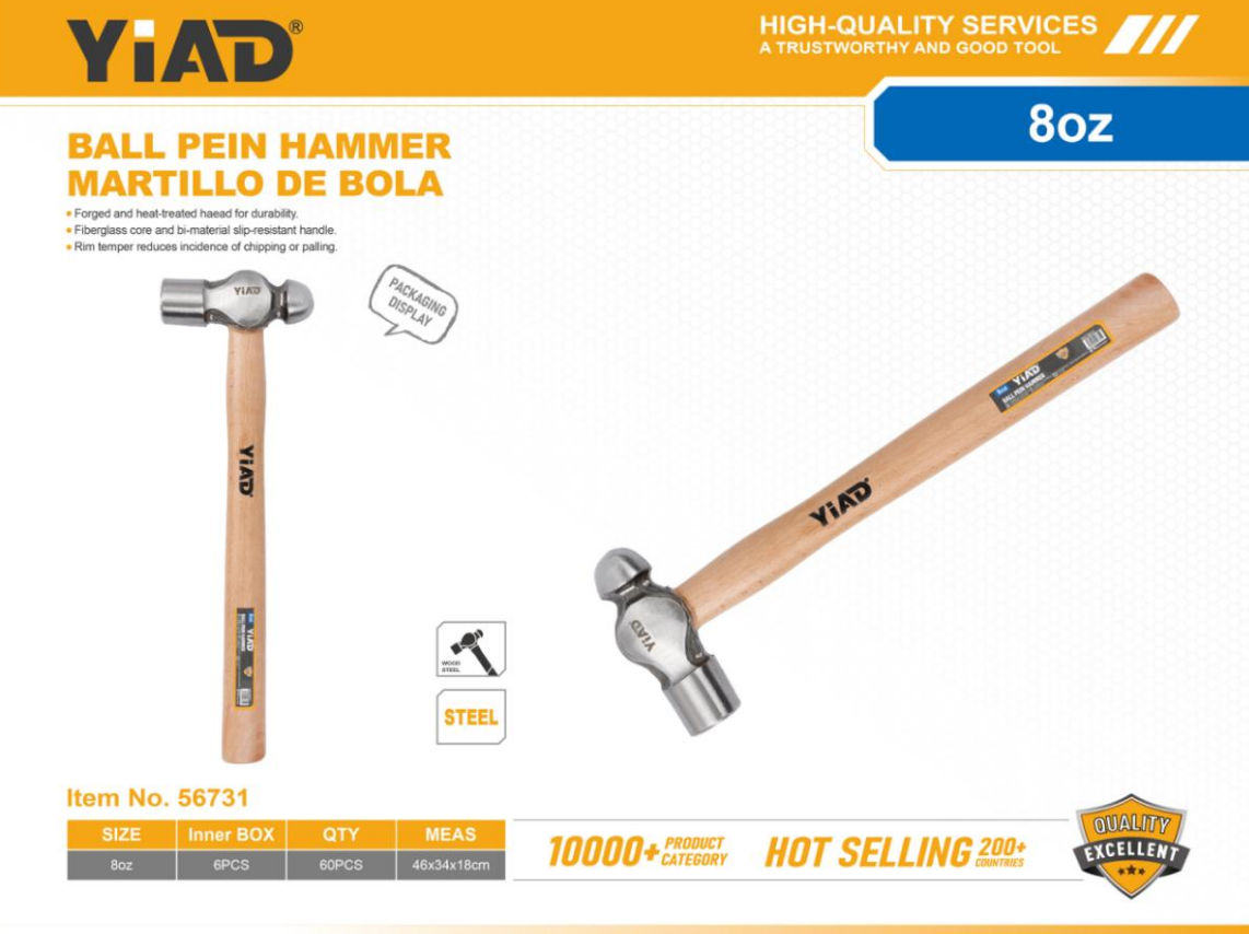 8OZ Wooden Handle Round Head Hammer-Only Support Self-pickup, And The Free Shipping Price Is An Anti-auction Price