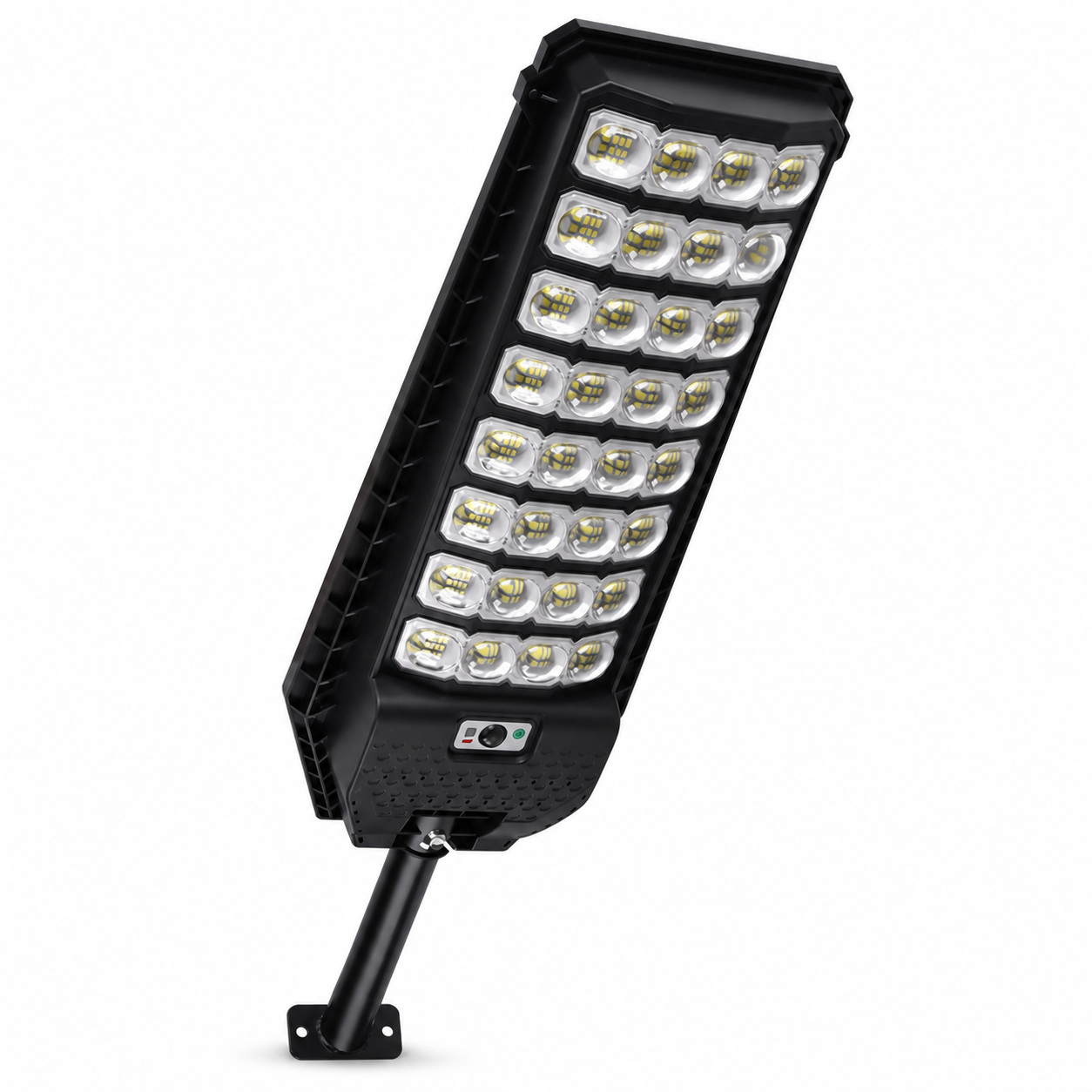 Solar Powered Motion Sensor Outdoor Light W7208 8 Black For Garden Yard Street Wall LED