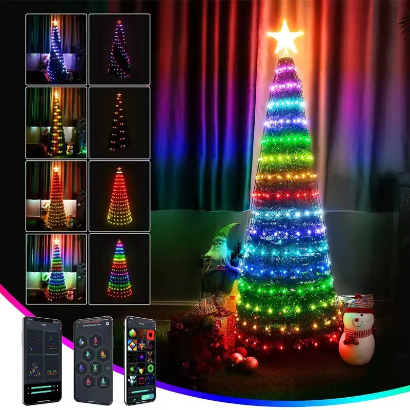 Christmas Light String Remote Control Point Control Line Light String Intelligent Lamp String Ambient Decor Lights – image 5