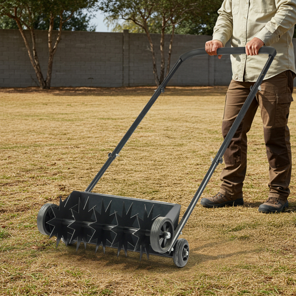 Push Spike Lawn Aerator, 19 in, picture 2 of 4