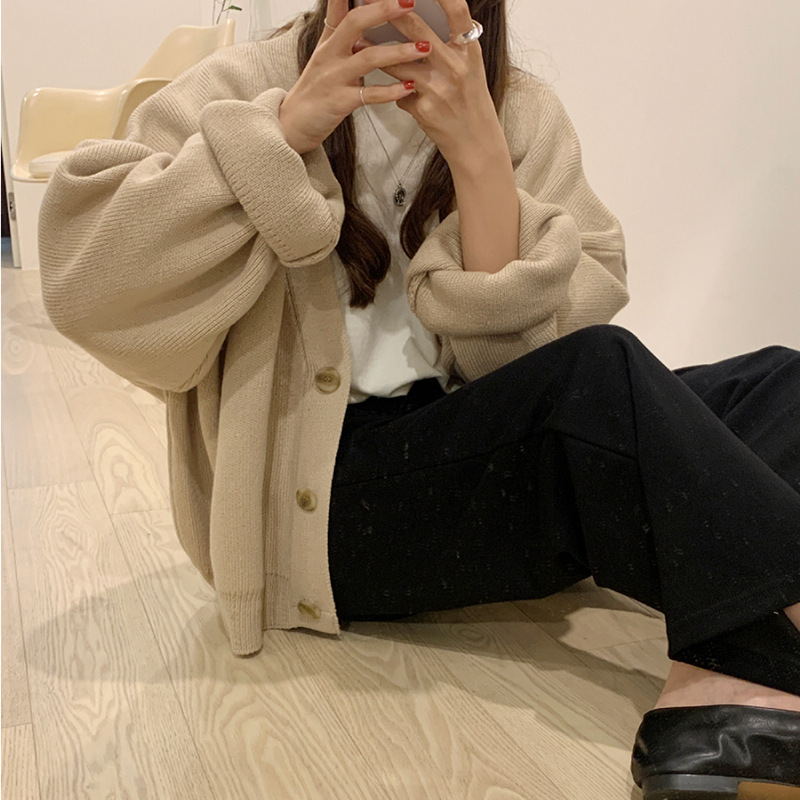 Loose And Lazy Long-sleeved Sweater Coat