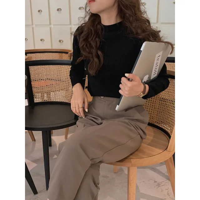 Women's Soft Half High Neck Sweater Black - Shop at LoveMi