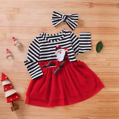 Christmas Girls Net Yarn Princess Dress