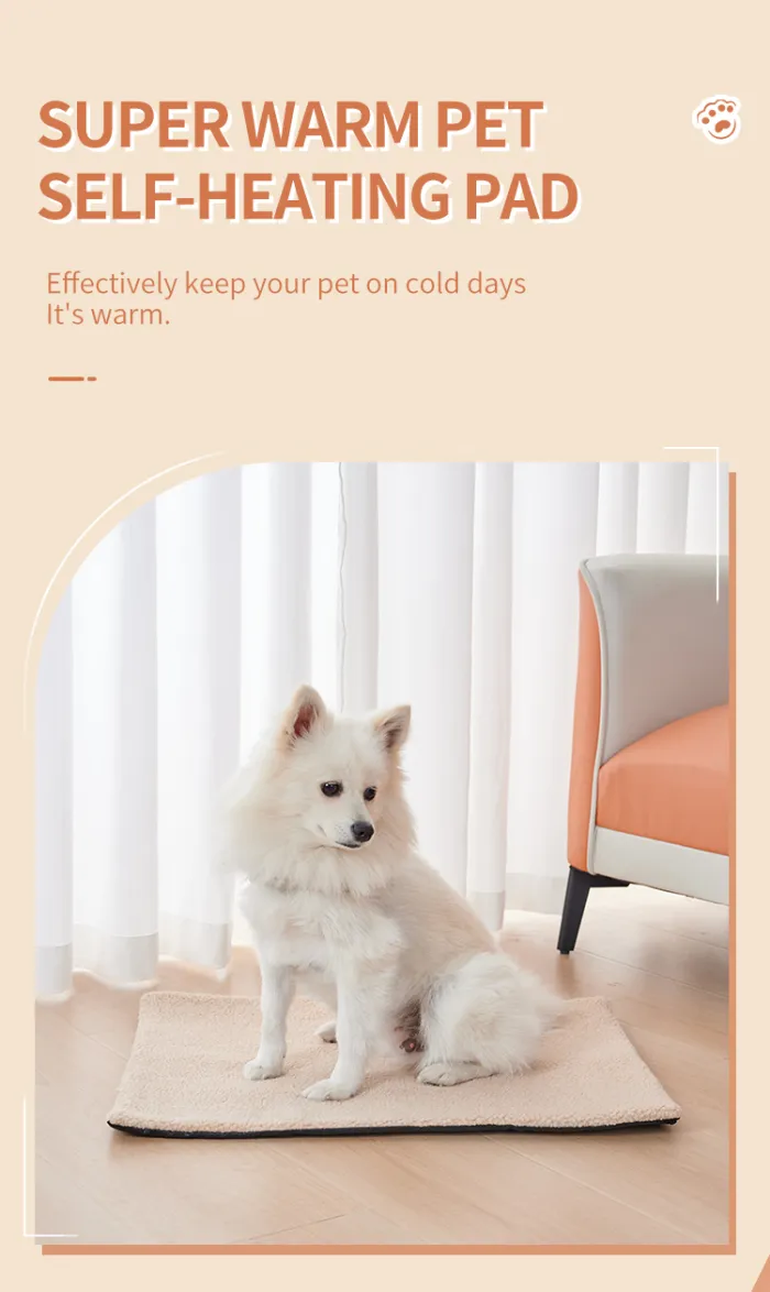 Self-Warming Pet Pad, Soft Plush Thermal Mat for Cats and Dogs, No Electricity Needed (60 x 45 or 95 x 65 cm) - detail photo 5