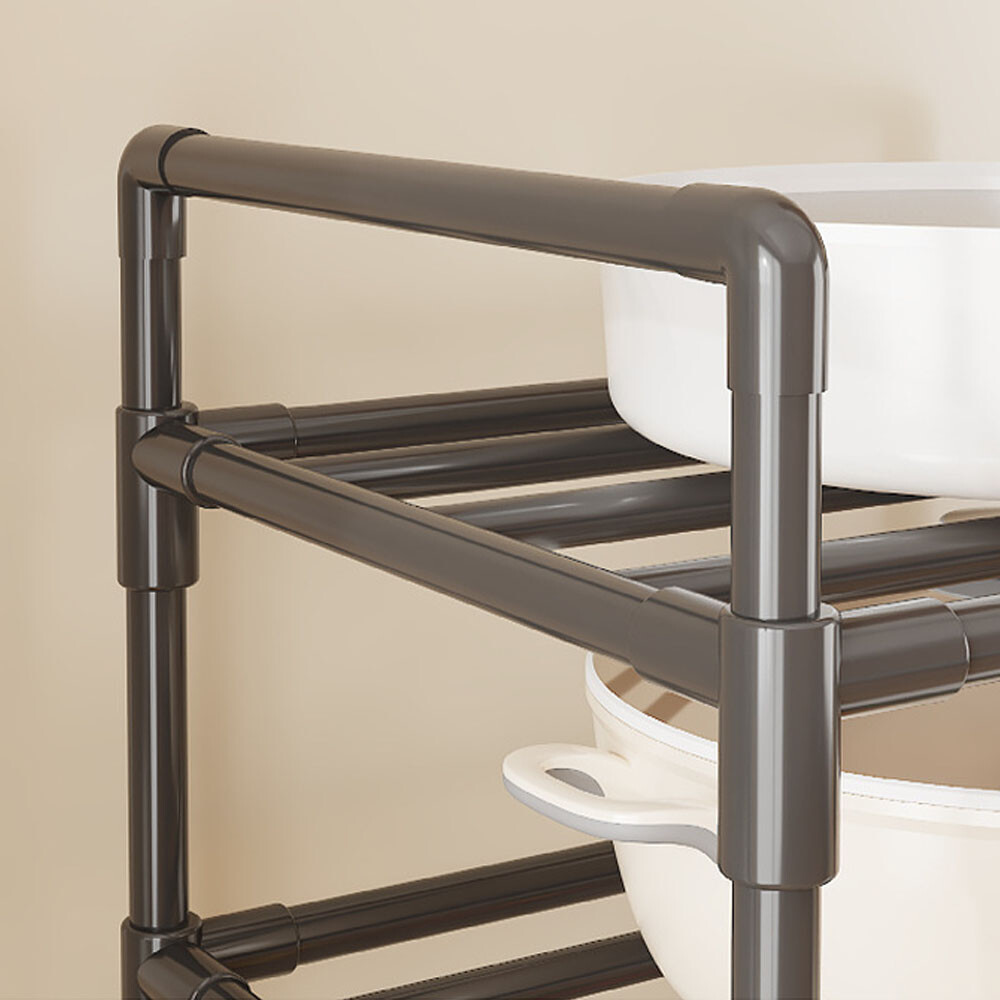 6 Tier Racking Heavy Duty Shelving Storage Shelves With Wheels Bathroom Kitchen 5