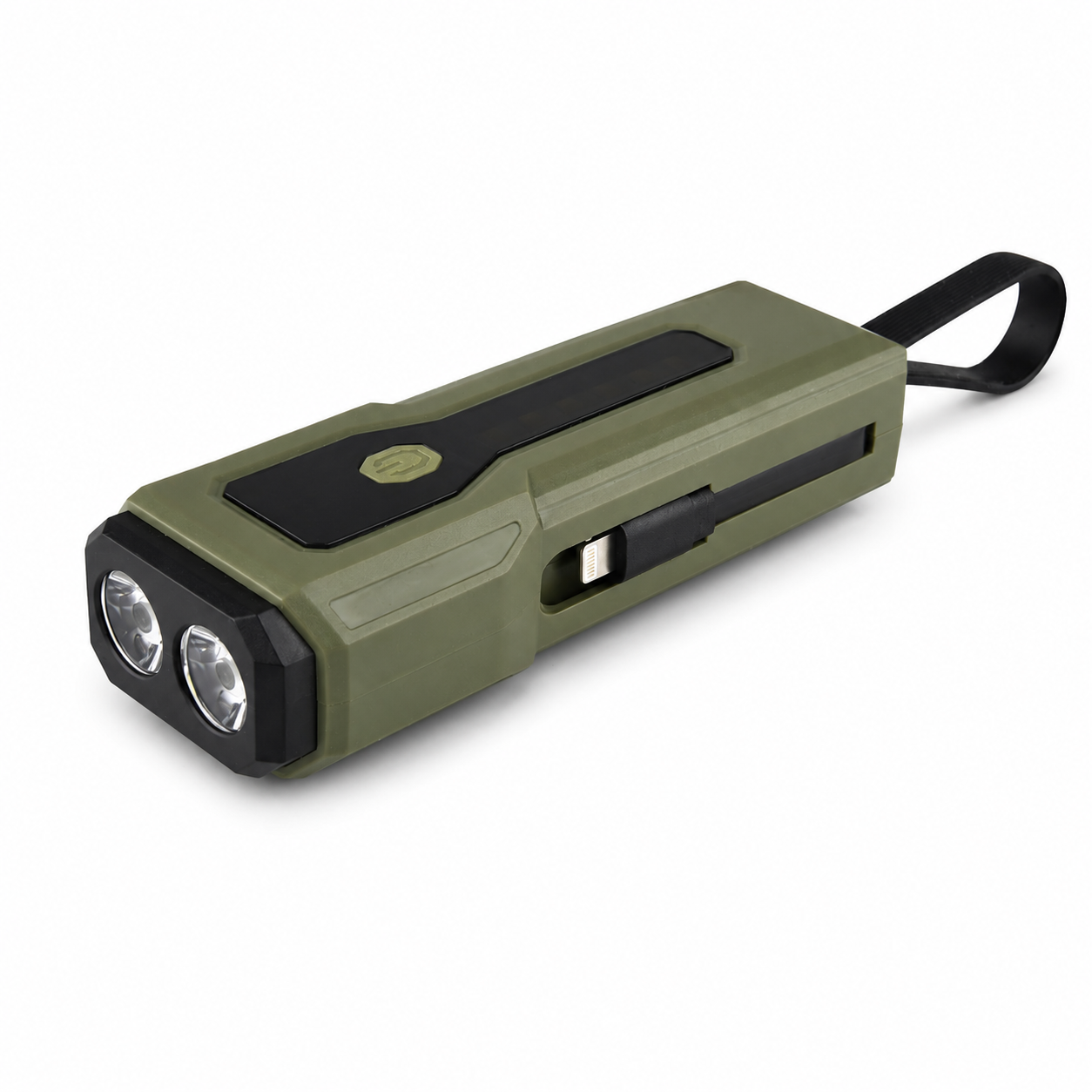 Rechargeable Z828 Green Portable Bicycle Flashlight Power Bank Outdoor Emergency Light LED Torch